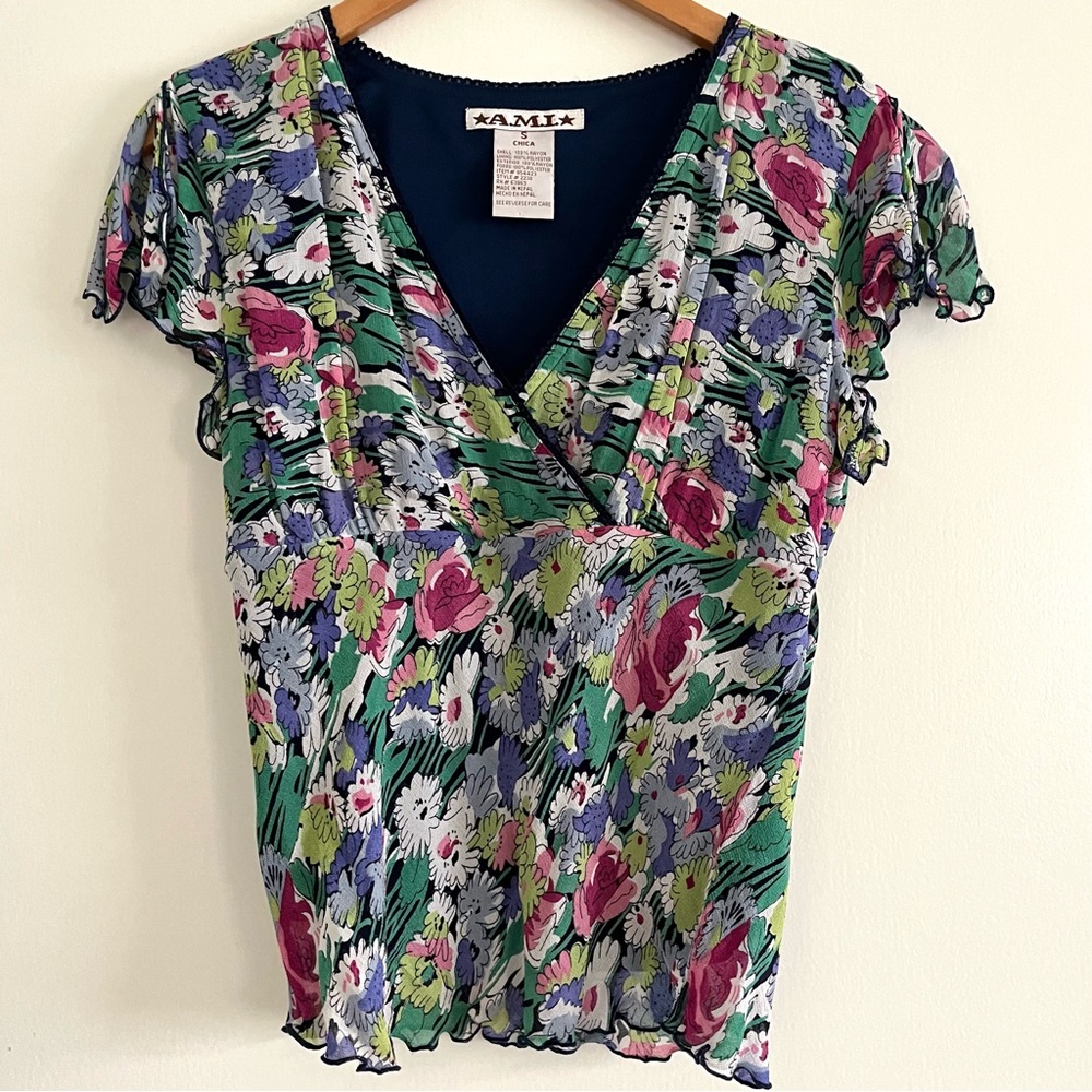 Vintage Floral Blouse